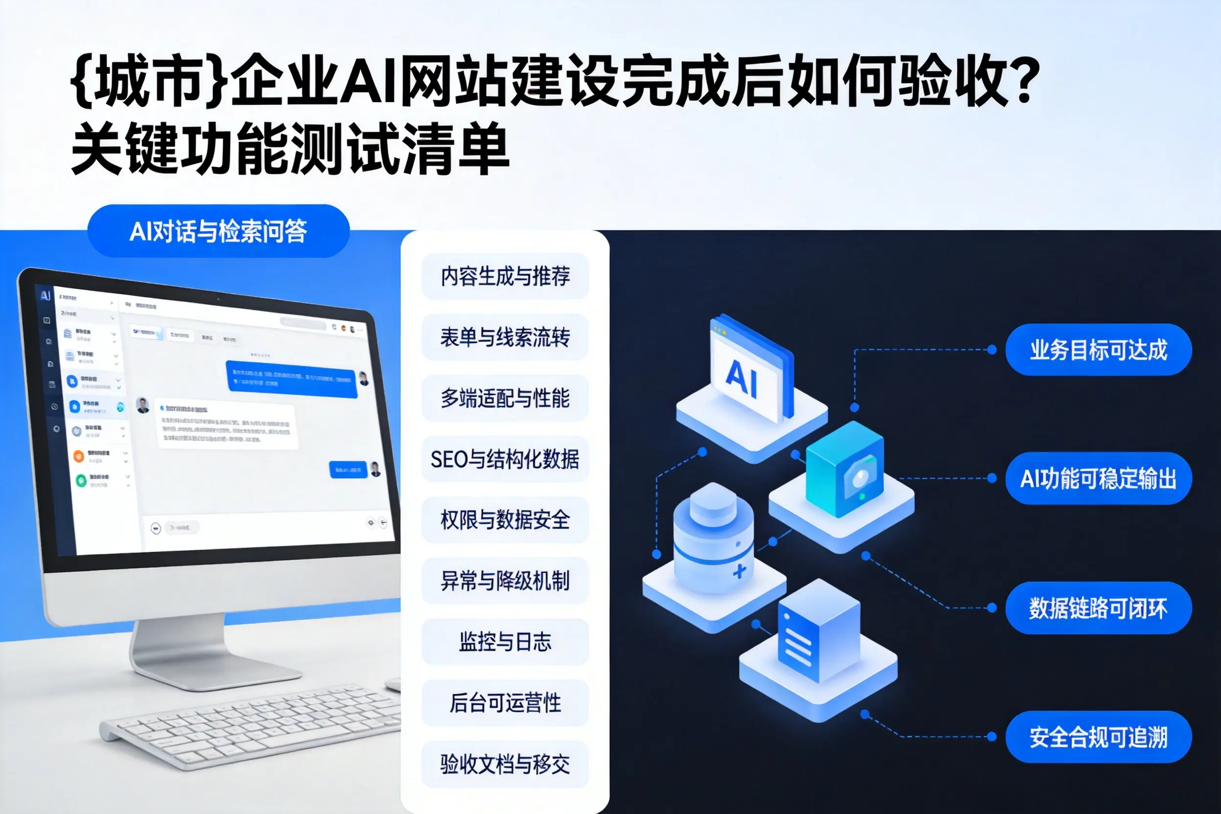 泰安企业AI网站建设完成后如何验收?关键功能测试清单